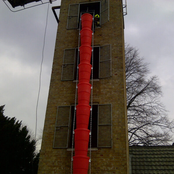 Rubbish Chute In Action - 1 Rubbish Chute