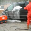 Electric & Paraffin Hot Water Pressure Washer - In Action 1