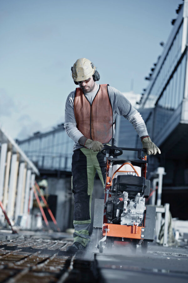 Petrol Floor Saw 450mm - In Action 2 Petrol Floor Saw 450mm - In Action 2